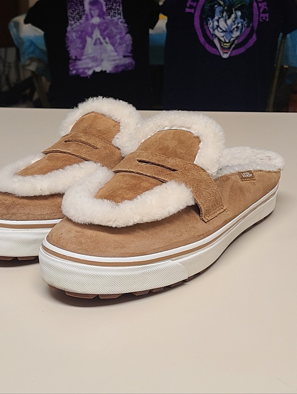 Vans Shearling Style 53 Cozy Mule DX backless slide size  12